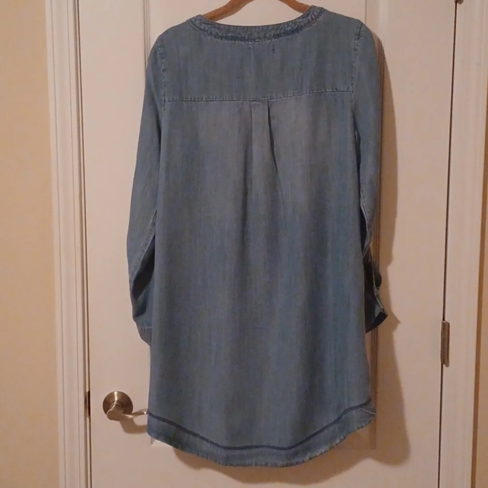 Altar'd State Distressed Chambray Denim Dress - Picture 3 of 7